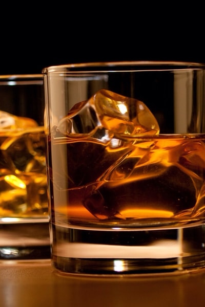 Liquor in a glass